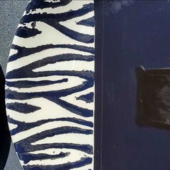 Loucarte Black White Zebra Print Salad Plates Ceramic Microwave Dishwasher Safe - Picture 3 of 6